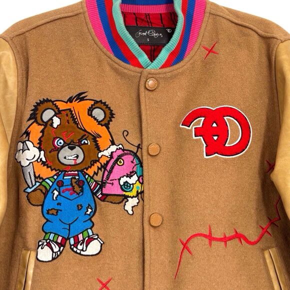 Frost Originals Love Kills Varsity Jacket Wool Blend Faux Leather Mens Small - Picture 4 of 9